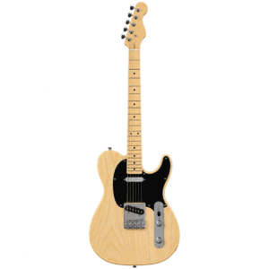 Guitare électrique Ligne T blonde de face